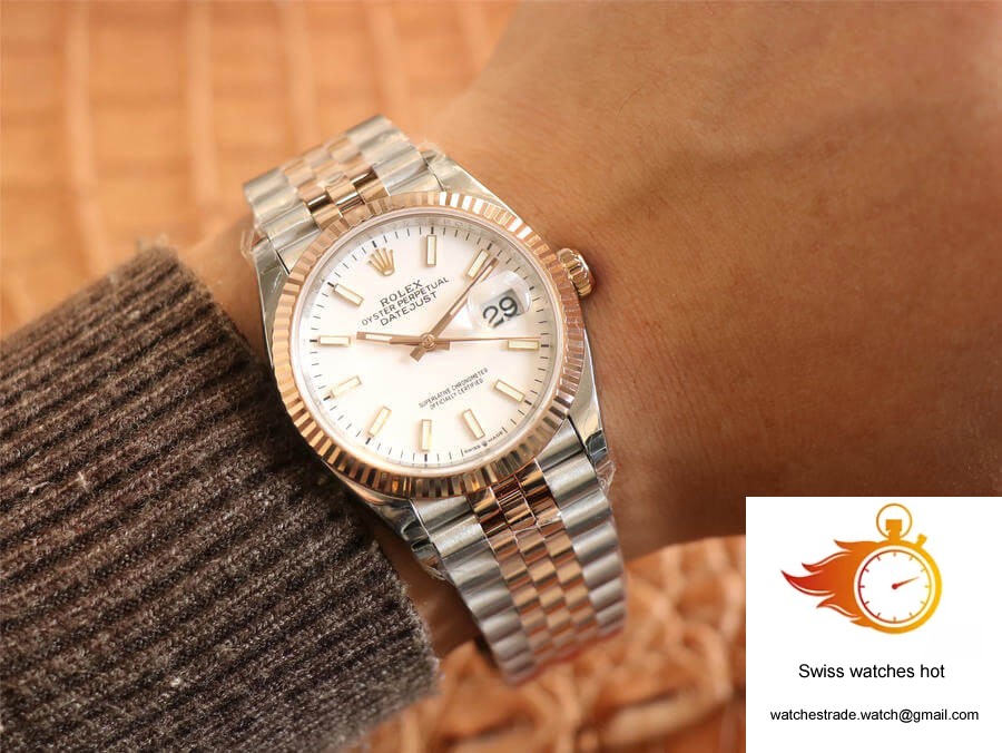 Rolex Datejust M126231-0017 EW Factory Rose Gold White Dial 10