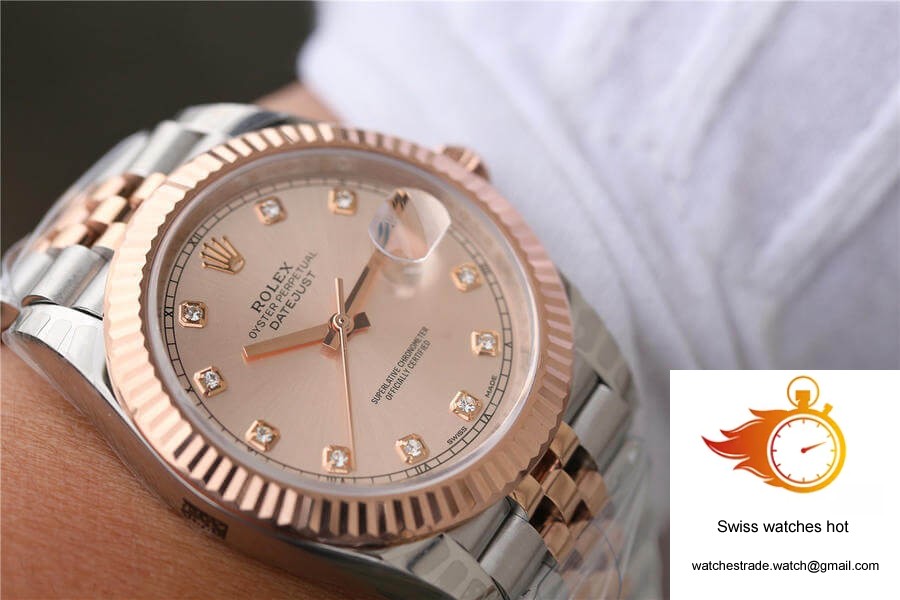 Rolex Datejust M126331-0008 EW Factory Rose Gold Sundust Dial 10