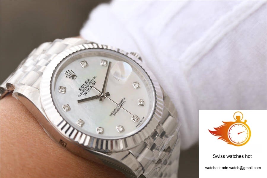 Rolex Datejust M126334-0020 EW Factory White Mother-Of-Pearl Dial 10