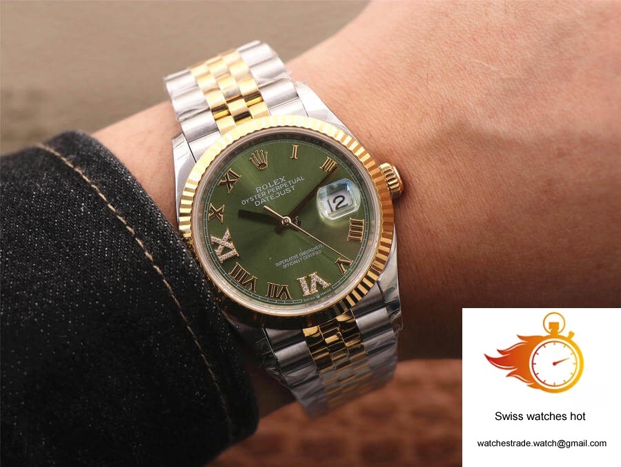 Rolex Datejust M126233-0025 EW Factory Olive Green Dial 10