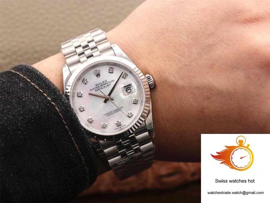 Rolex Datejust M126234-0019 EW Factory White Mother-Of-Pearl Dial 10