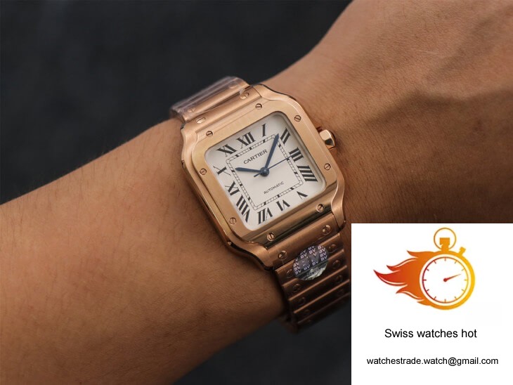 Cartier De Santos WSSA0010 BV Factory 18K Rose Gold White Dial 10