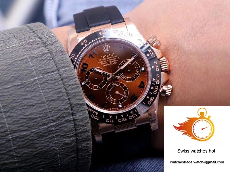 Rolex Daytona M116515LN-0015 Noob Factory Brown Dial 4130 Movement 10