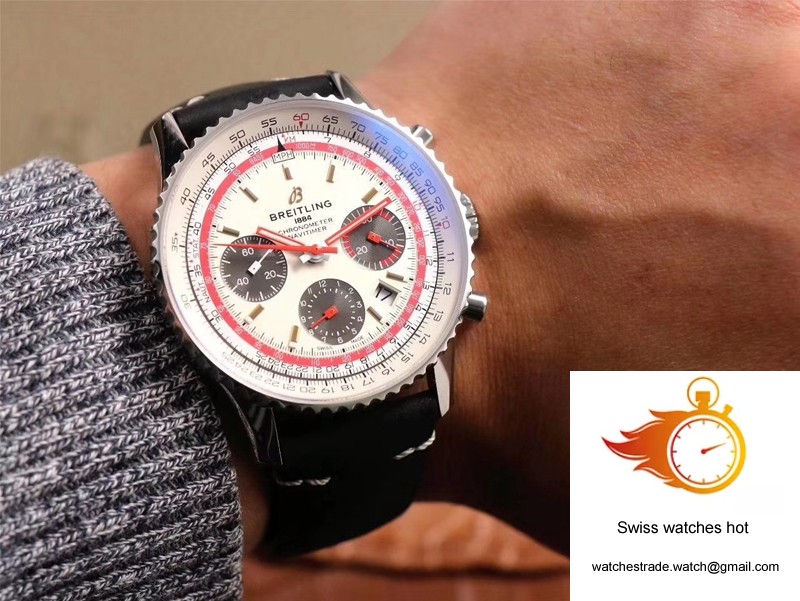 Breitling Navitimer 1 B01 Chronograph 43 TWA Edition AB01219A1G1X1 V9 Factory Silver Dial 10