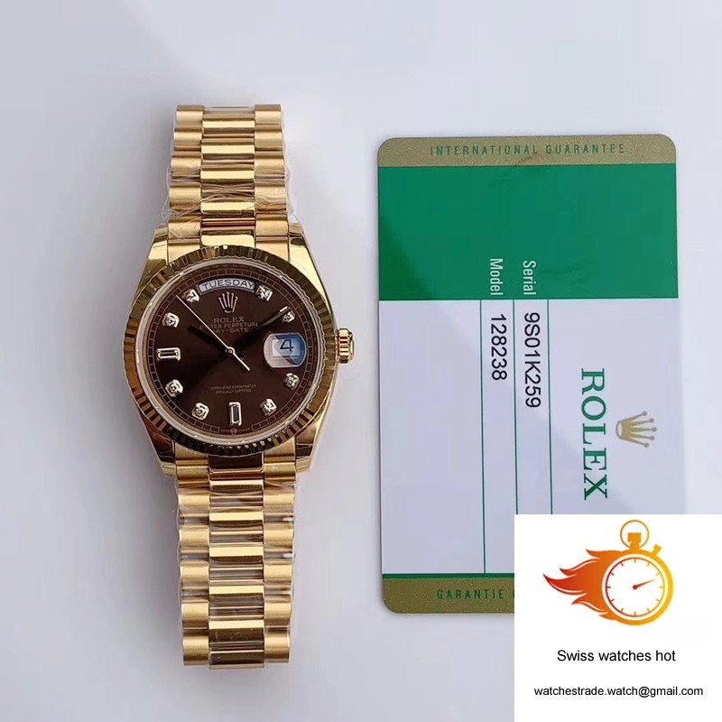 Rolex Day-Date M128238-0022 Yellow Gold EW Factory Gray Dial 10
