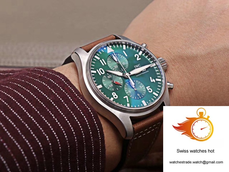 IWC Pilot Chronograph IW377726 ZF Factory Green Dial 10