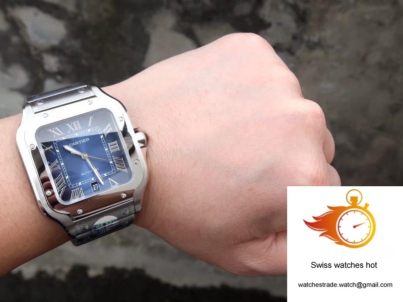 Cartier De Santos WSSA0013 BV Factory Blue Dial 10