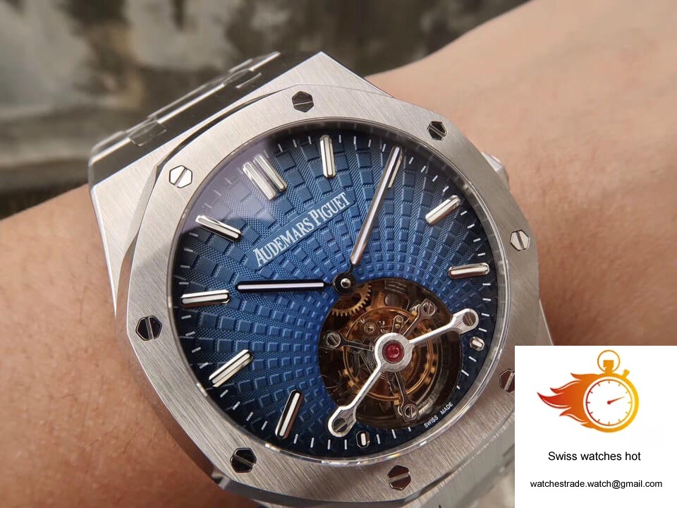 Audemars Piguet Royal Oak Tourbillon 26522TI.OO.1220TI.01 JF Factory Smoky Blue Dial 10