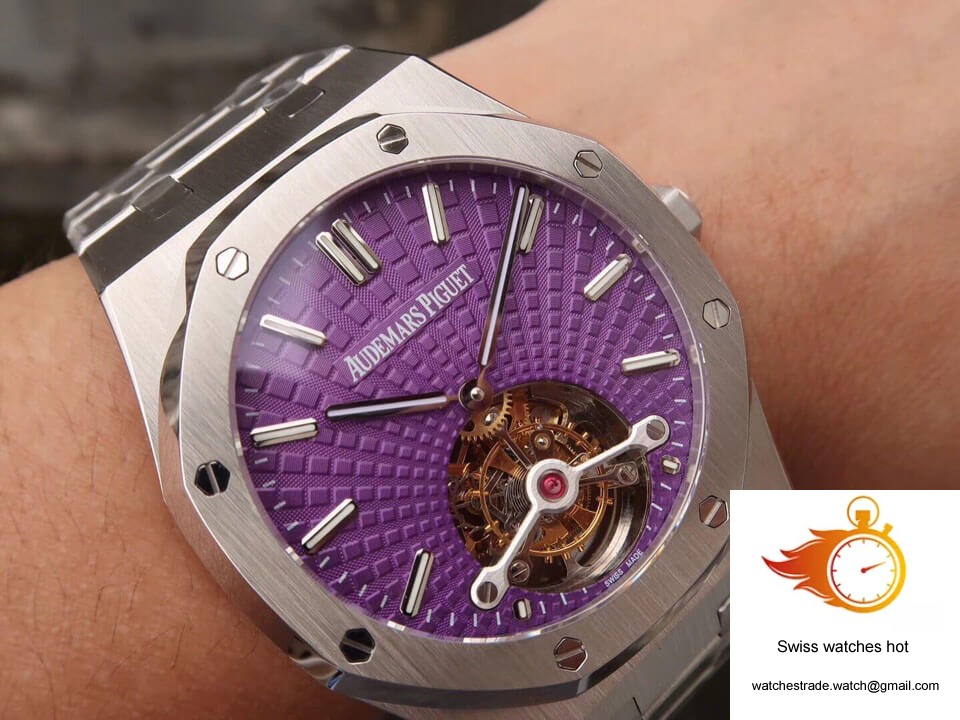 Audemars Piguet Royal Oak Tourbillon 26522ST.OO.1220ST.01 JF Factory Purple Dial 10