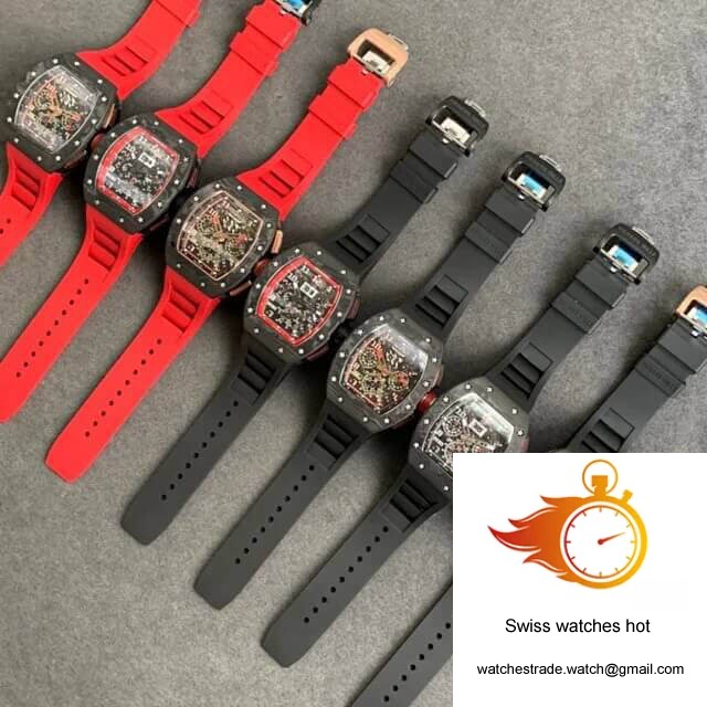 Richard Mille RM-011 KV Factory V2 Forged Carbon Case Rubber Strap 10