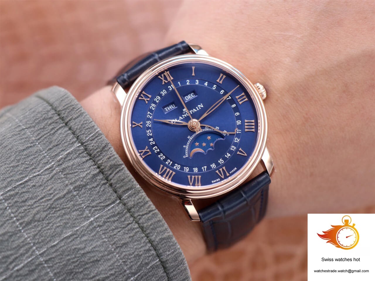 Blancpain Villeret 6654-3640-55 OM Factory V3 Blue Dial 10