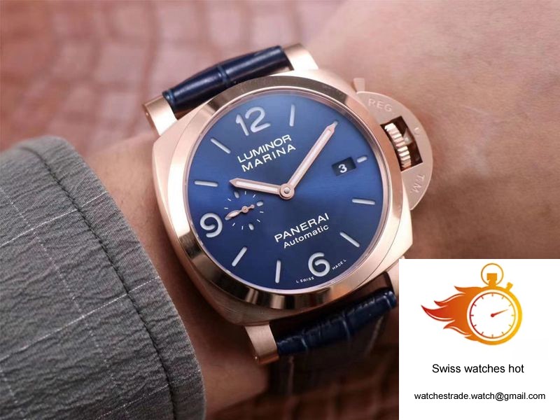 Panerai Luminor Marina Goldtech PAM01112 VS Factory Blue Dial 10