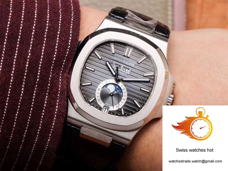 PF Factory Patek Philippe Nautilus 5726A-001 Moonphase Gray Dial 10