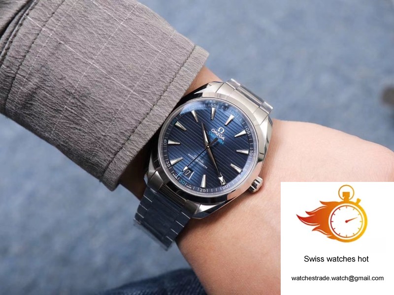 Omega Seamaster 220.10.41.21.03.001 VS Factory Blue Dial 10