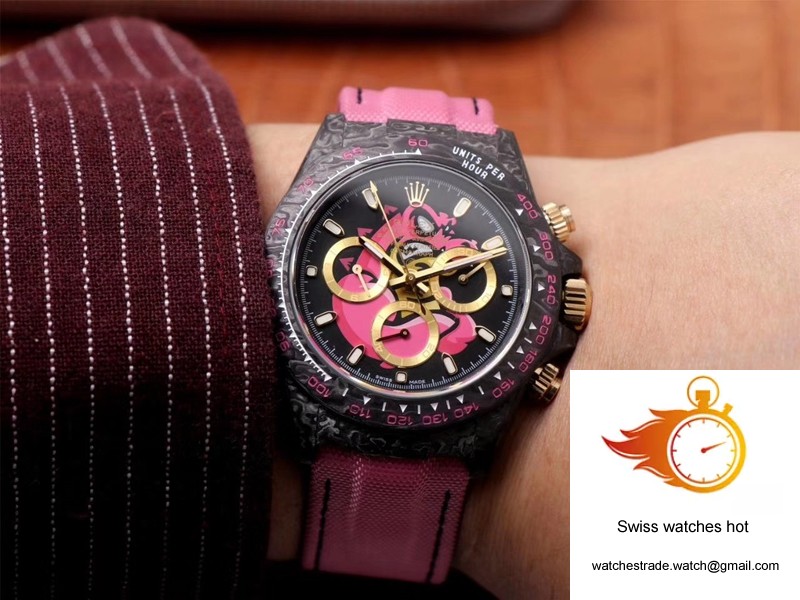 Rolex Daytona Cosmos Chronograph Carbon Fiber Edition Pink Exploded Dragon Dial 10