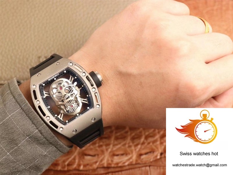 Richard Mille RM052 ZF Factory Silver Titanium Skull Dial 10