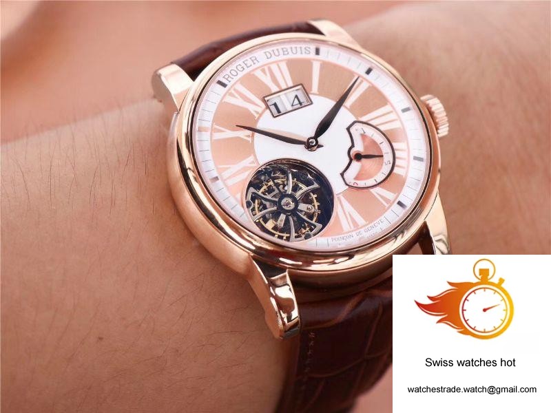 JB Factory Roger Dubuis Hommage Flying Tourbillon RDDBHO0568 Pink 10