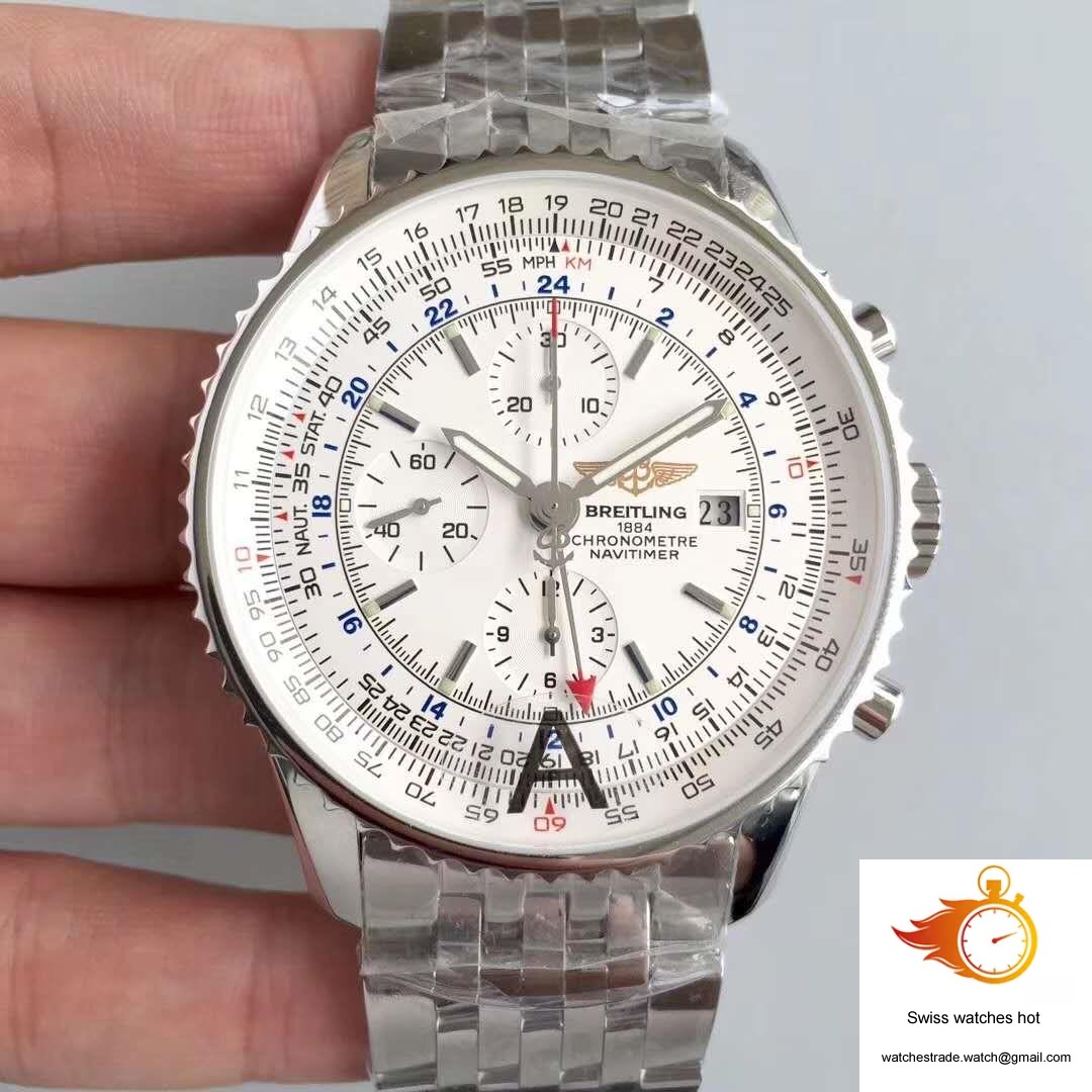 Breitling Navitimer Montbrillant Datora A21330 JF Factory Blue Dial 10