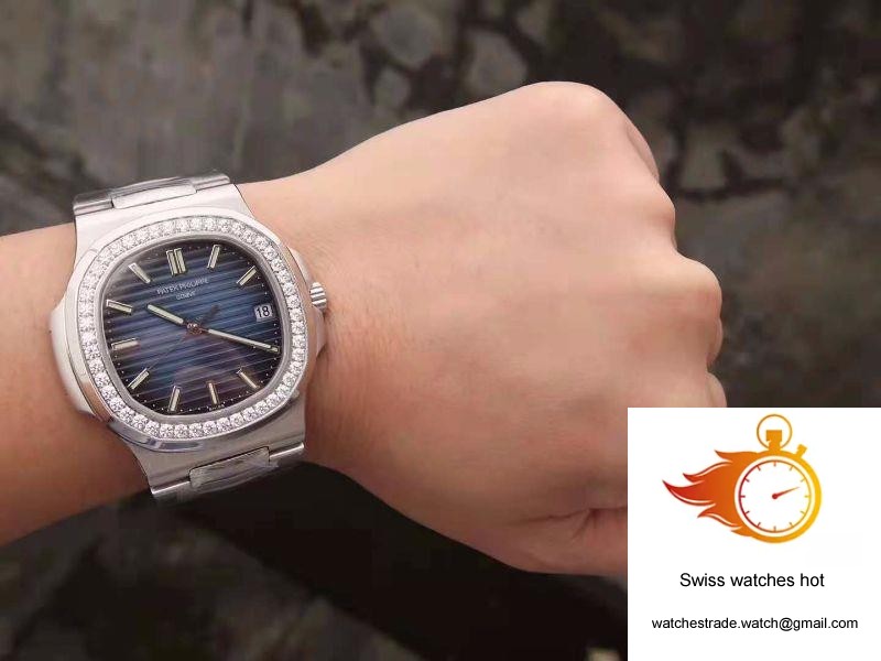 Patek Philippe Nautilus 5711 PF Factory Diamond Bezel Blue Dial 10