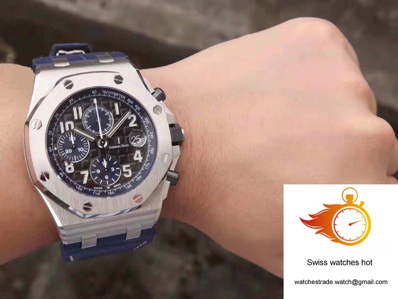 Audemars Piguet Royal Oak Offshore Chronograph 2018 SIHH 26470 JF Factory V2 Black Textured Dial 10