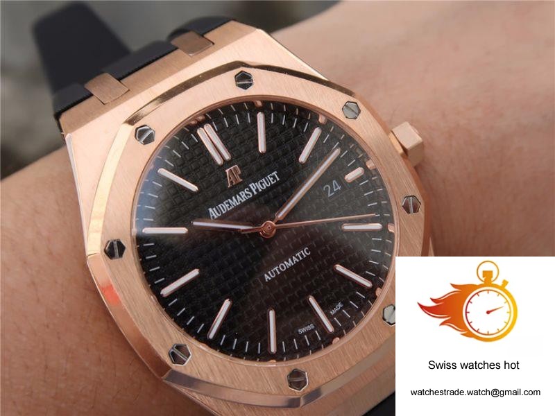 Audemars Piguet Royal Oak 15400OR.OO.D002CR.01 JF Factory Black Dial 10