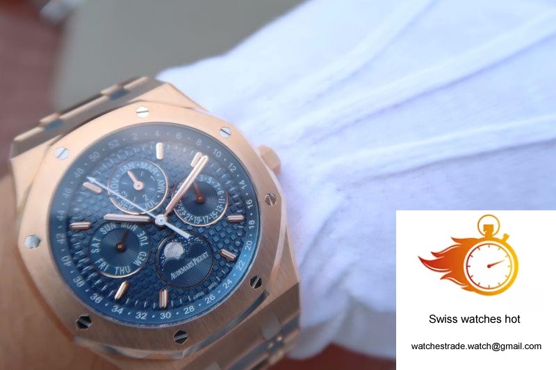 Audemars Piguet Royal Oak Perpetual Calendar 26574OR.OO.1220OR.02 JF Factory Blue Dial 10