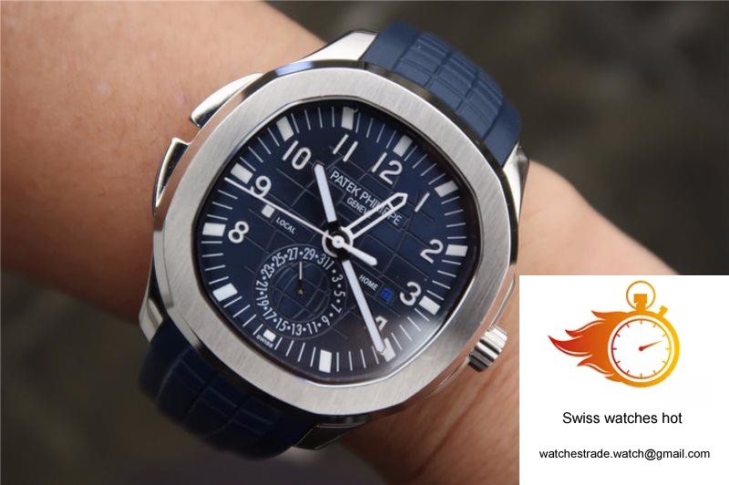 Patek Philippe Aquanaut Dual Time 5164A-001 MP Factory Blue Dial 10