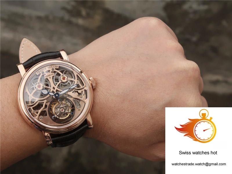 Franck Muller Giga Tourbillon 18K Rose Gold Skeleton Dial 10