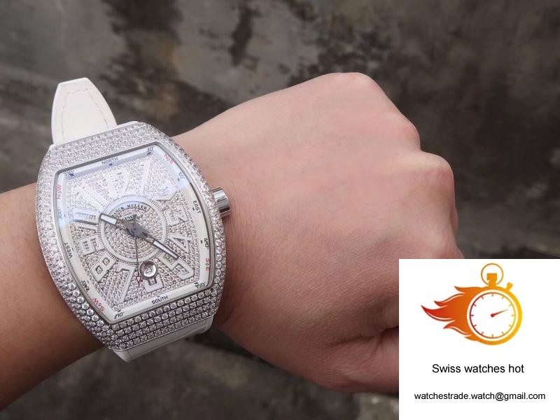 Franck Muller Vanguard V45.SC.DT.D.NBR.CD.5N.NR Diamond Dial 10