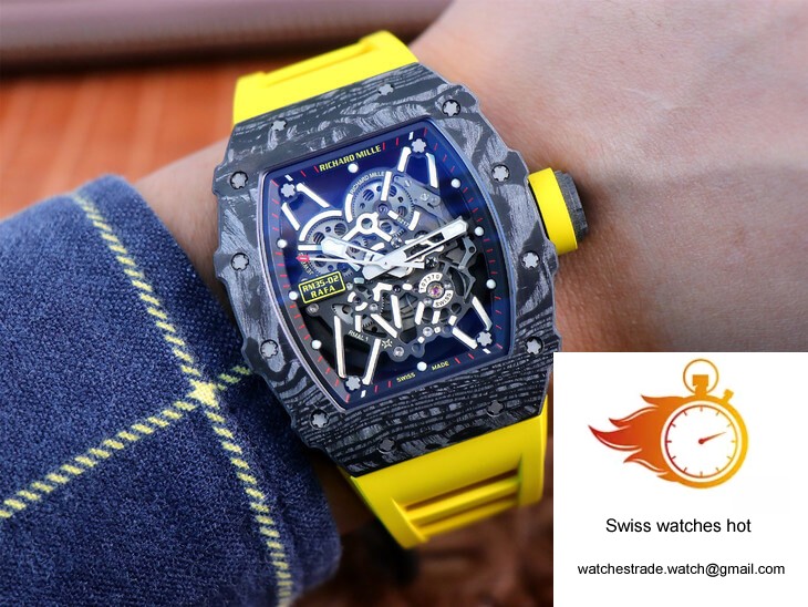 Richard Mille RM35-02 ZF Factory Yellow Rubber Strap 10