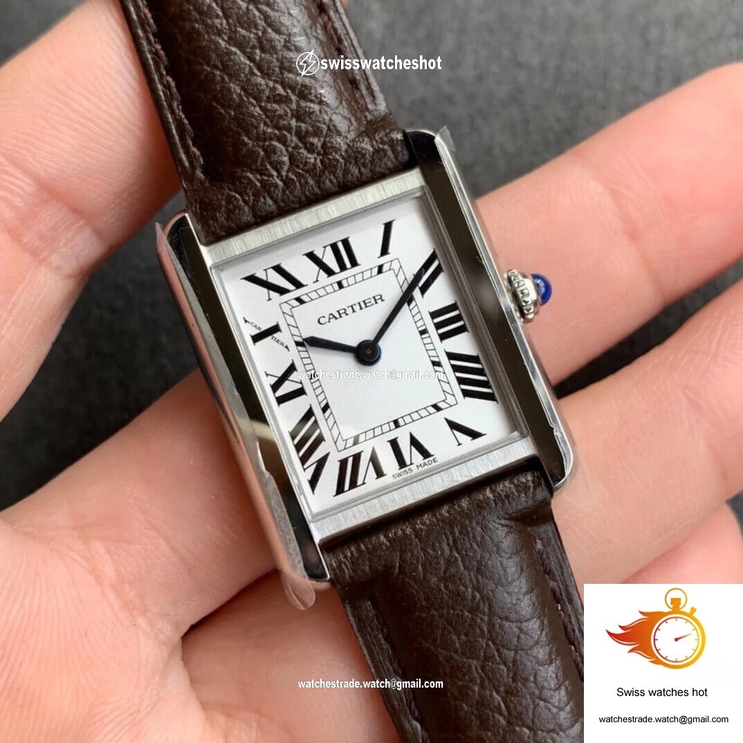 Cartier Tank WSTA0030 K11 Factory White Dial 2
