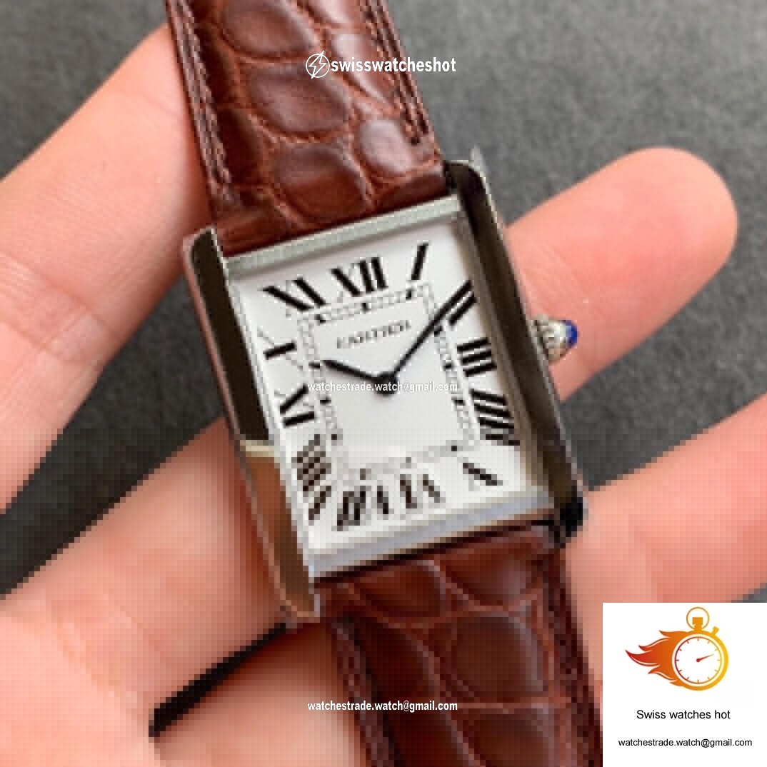 Cartier Tank WSTA0028 K11 Factory Brown Cowhide Strap 2