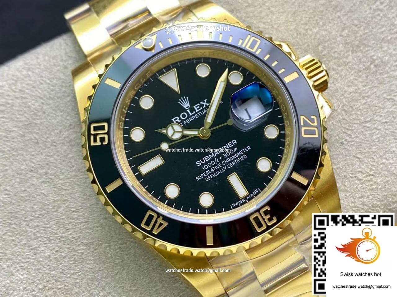Rolex Submariner 116618LN-97208 VS Factory Yellow Gold Black Dial 2
