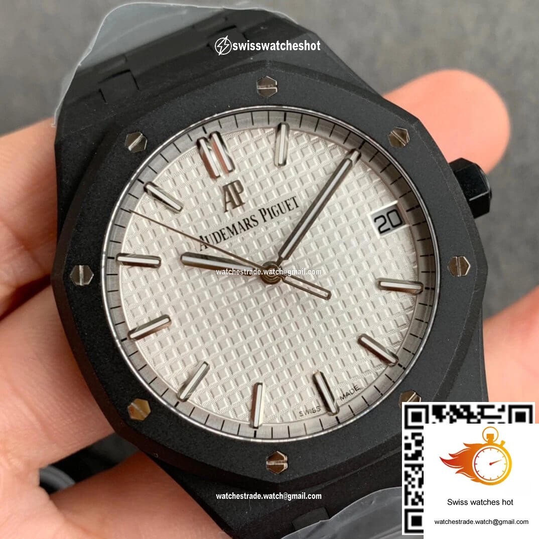 Audemars Piguet Royal Oak 15500 DLC Version ZF Factory Frosted White Dial 2