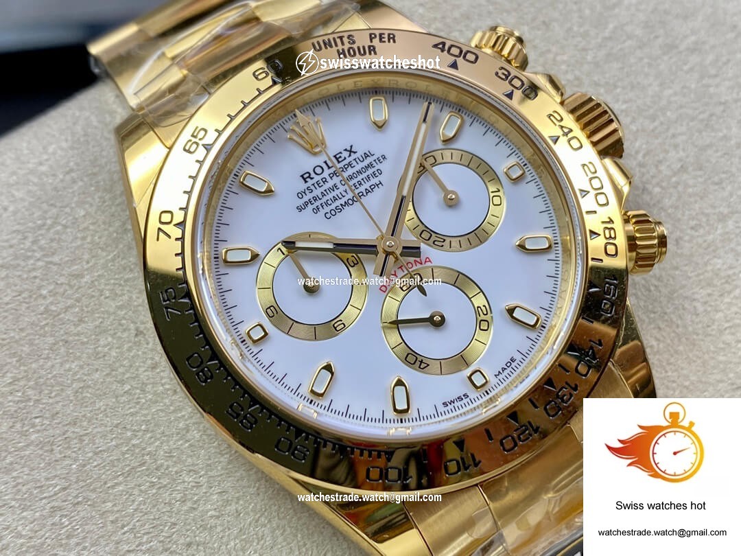 Rolex Daytona M116508-0001 BT Factory Yellow Gold White Dial 2