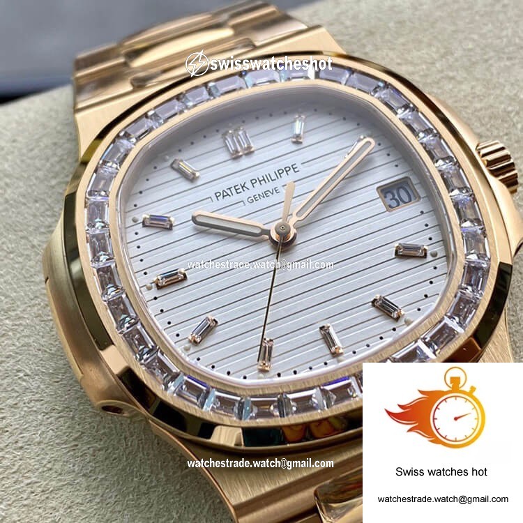 Patek Philippe Nautilus PPF Factory Rose Gold White Dial 2