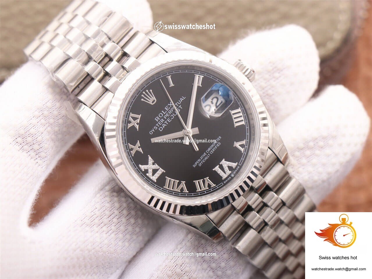 Rolex Datejust M126233 EW Factory Black Diamond-set Dial 2