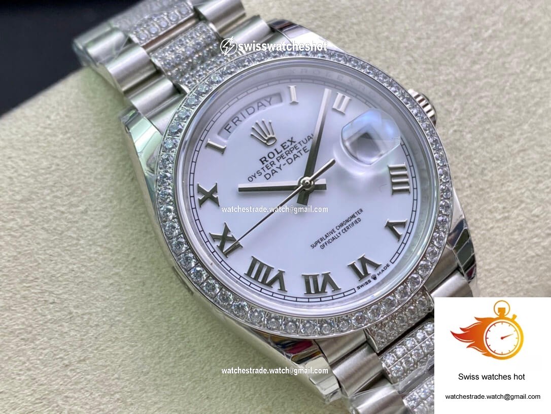 Rolex Day Date M128349RBR-0026 EW Factory Diamond-Set Bezel 2