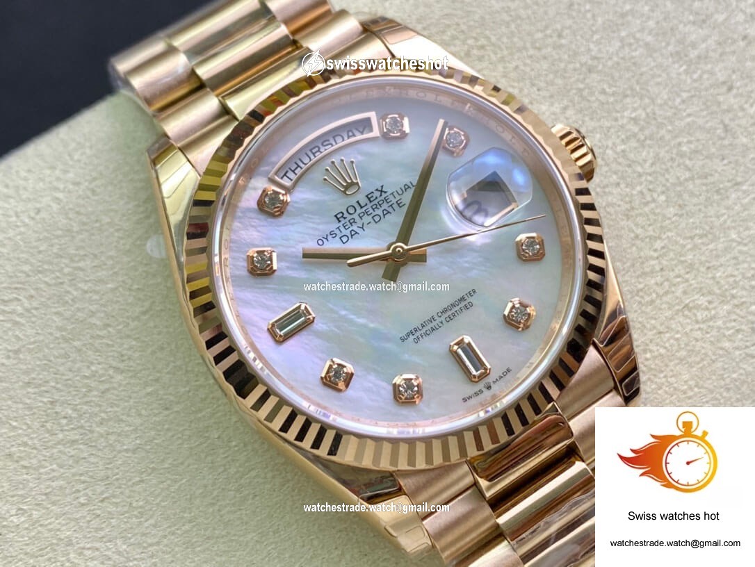Rolex Day Date M128235-0029 EW Factory White Mother-Of-Pearl Dial 2