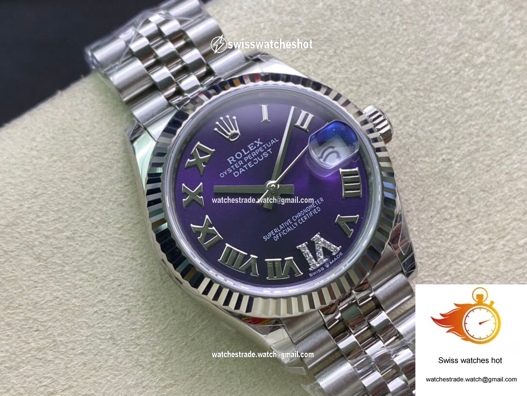 Rolex Datejust M178274-0088 31MM EW Factory Purple Dial 2