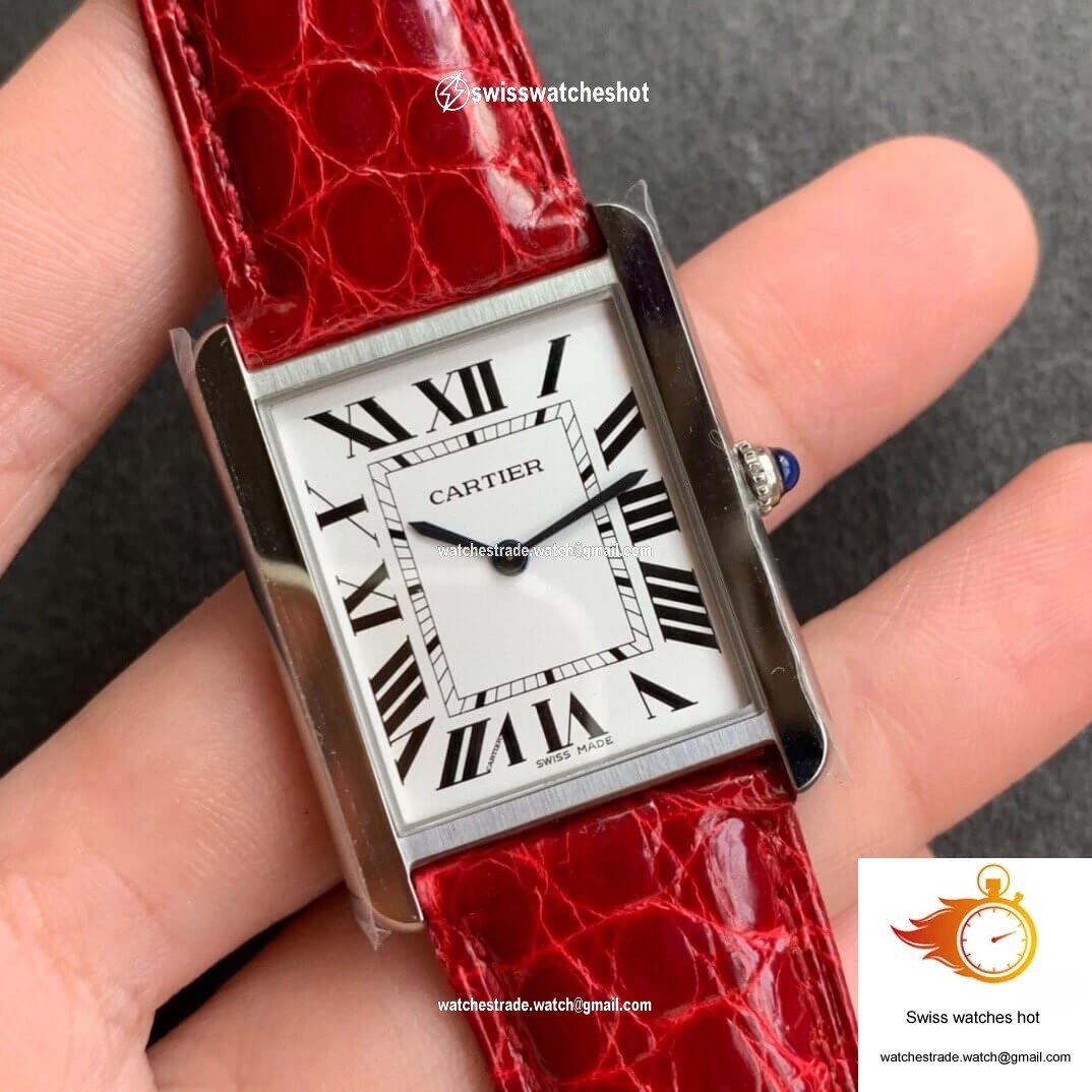 Cartier Tank W5200005 K11 Factory White Dial 2