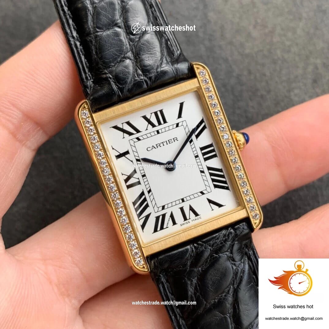 Cartier Tank K11 Factory V2 Yellow Gold White Dial 2