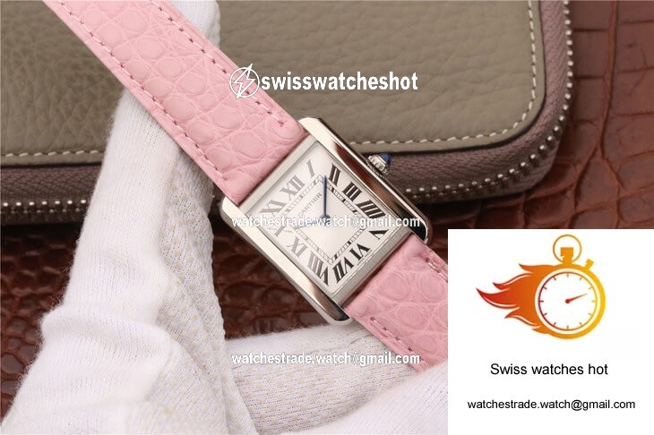 Cartier Tank Ladies Stainless Steel White Dial 2