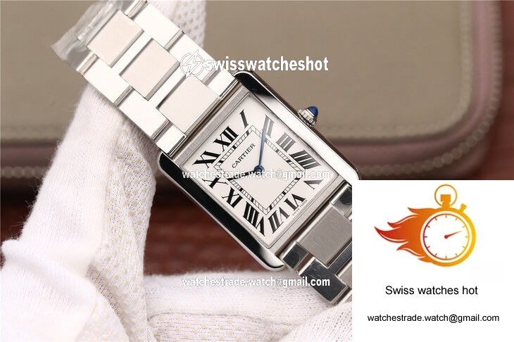 Cartier Tank W5200013 K11 Factory White Dial 2