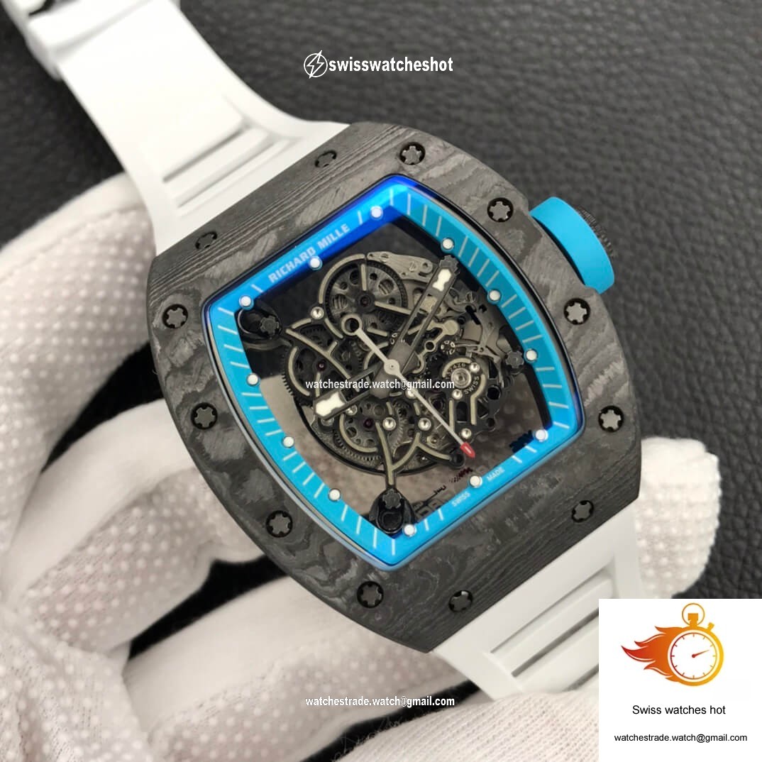 Richard Mille RM055 ZF Factory White Rubber Strap 2