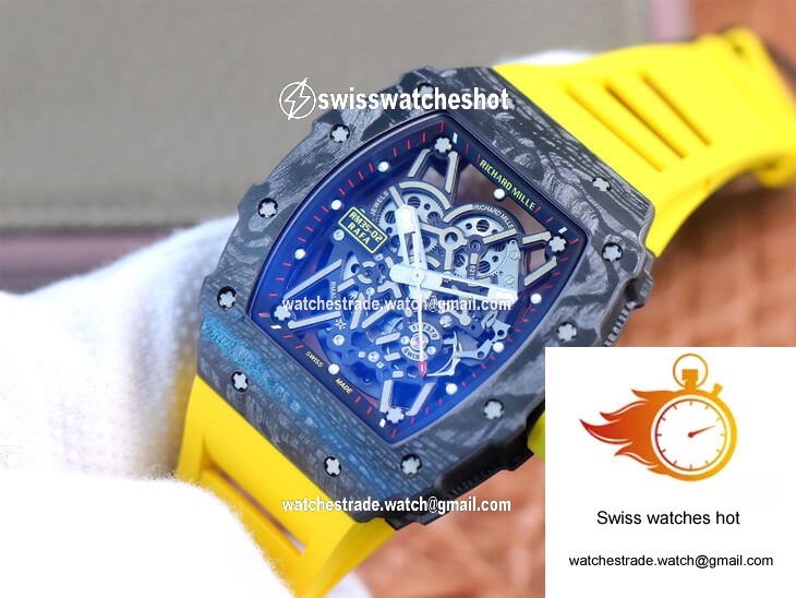 Richard Mille RM35-02 ZF Factory Yellow Rubber Strap 2