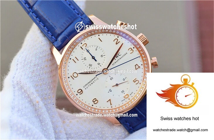 IWC Portuguese ZF Factory Blue Cowhide Strap 2
