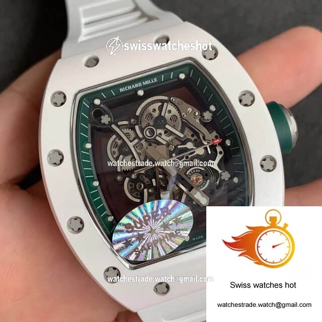 Richard Mille RM055 KV Factory White Ceramic Skeleton Dial 2