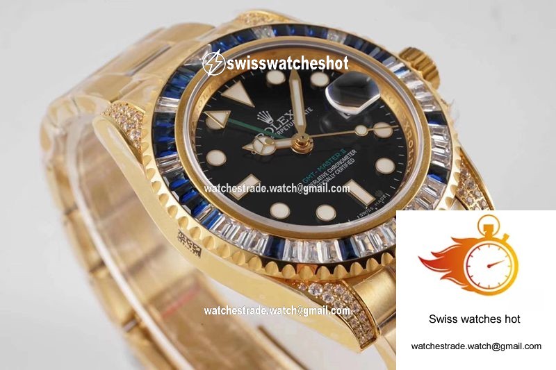 Rolex GMT Master II 116758 SAru ROF Factory Blue White Diamond 2