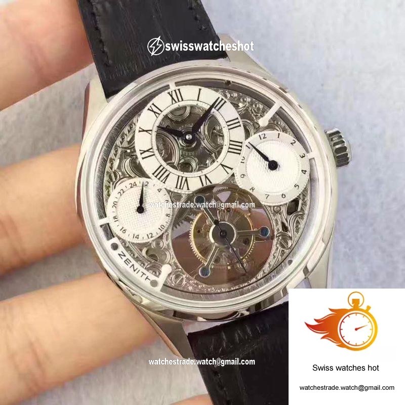 Zenith EP Calender Skeleton Tourbillon SS/LE White and Skeleton Dial 2